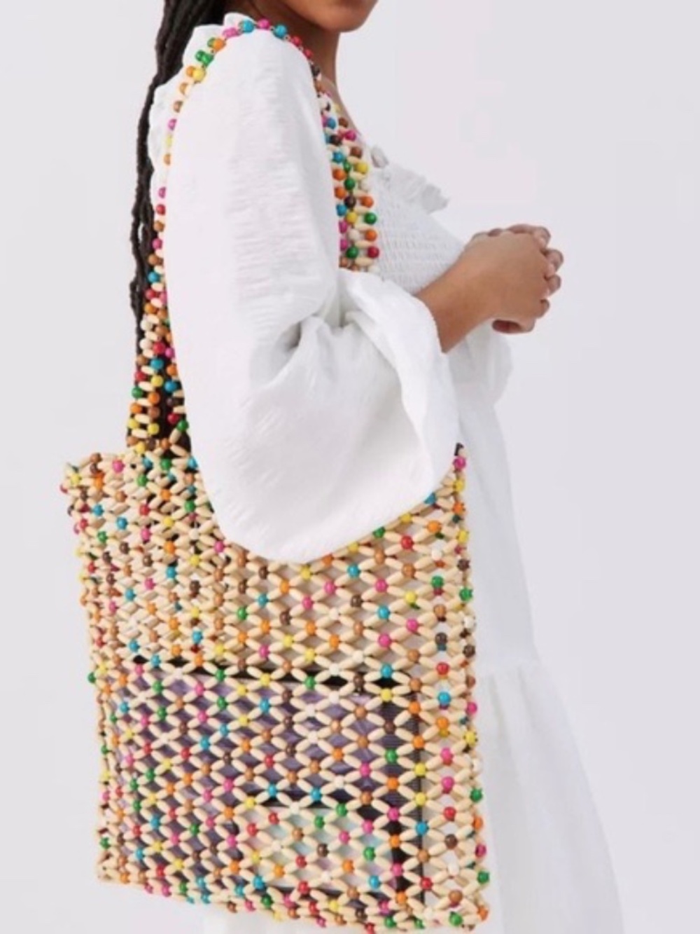 NWT Urban Outfitters Milo Multi Beaded Tote Bag